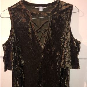 Green valor cold shoulder dress!